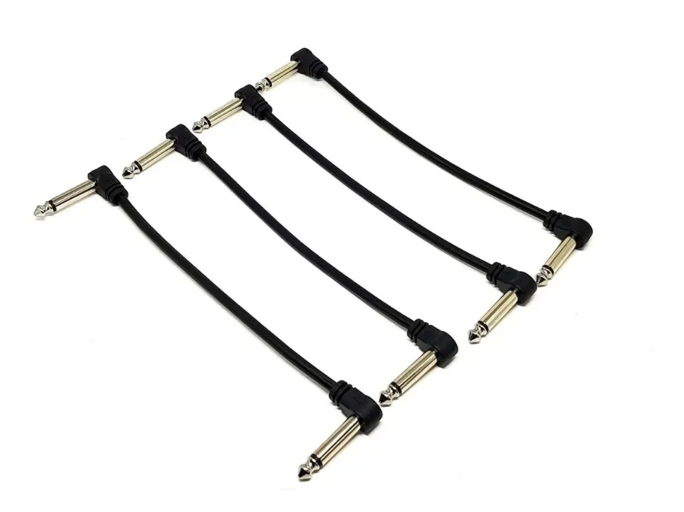 Kit 4 cabos Santo Ângelo Ninja (15cm) para ligação de pedais